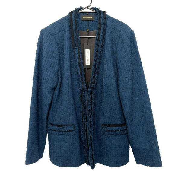 Kobi Halperin $698 Lola Jacket Navy Textured Open Front Blazer NWT - Picture 4 of 8